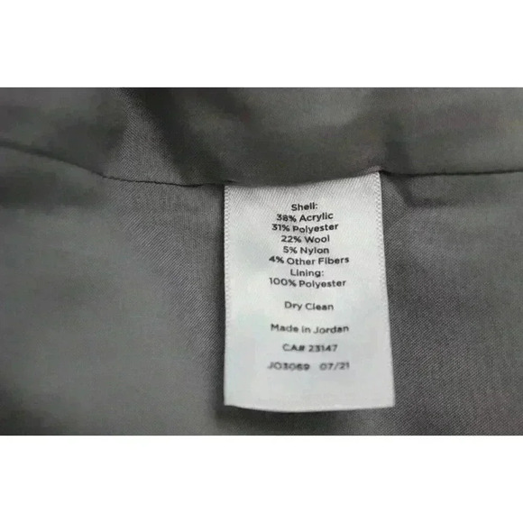 NWT Talbots Size 16 Petite Gray Blue Tartan Plaid Wool Blend Mini Pencil Skirt - Picture 6 of 9